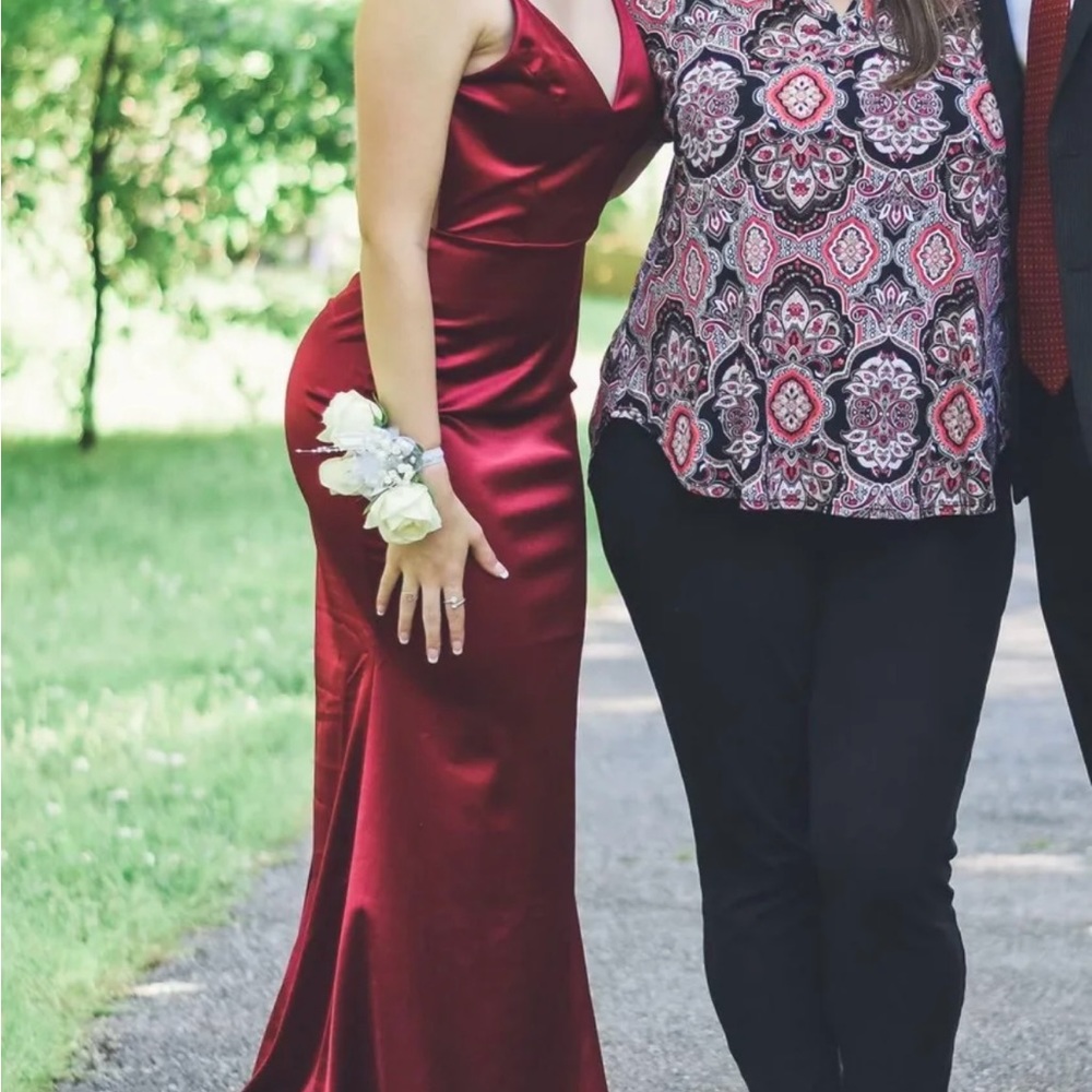 Windsor Red Low Back Prom Dress